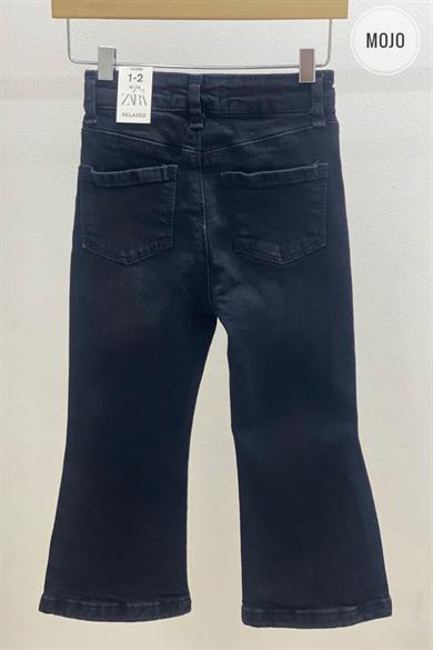 Mojo Kız Çocuk 1-6 Yaş İspanyol Paça Kot Pantolon 15005 Siyah