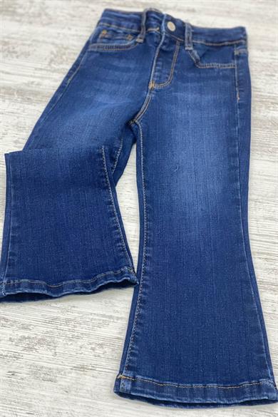 Mojo Kız Çocuk 1-6 Yaş İspanyol Paça Kot Pantolon 15005 Kot Mavi