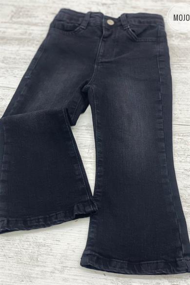 Mojo Kız Çocuk 1-6 Yaş İspanyol Paça Kot Pantolon 15005 Siyah