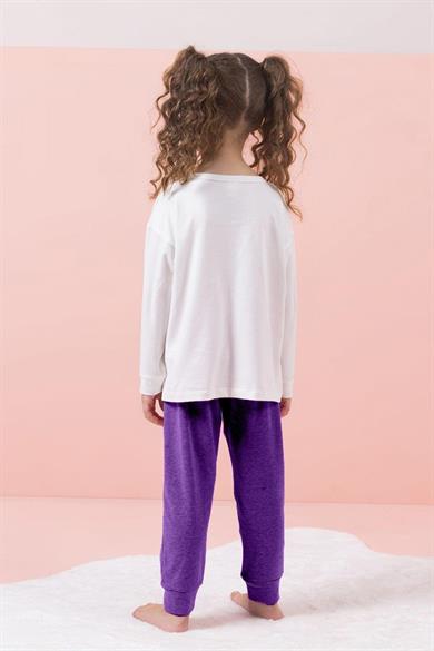 Mojo Kız Çocuk 4-8 Yaş Anime Baskılı Eşofman Takımı 6273 Krem