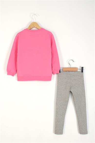 Mojo Kız Çocuk 4-9 Yaş Capybara Taytlı Takım Pembe