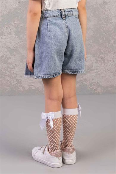 Mojo Kız Çocuk 4-9 Yaş Denim Şort Etek 0204 Kot Mavi