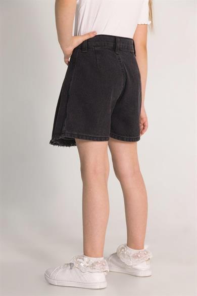 Mojo Kız Çocuk 4-9 Yaş Denim Şort Etek 0204 Siyah