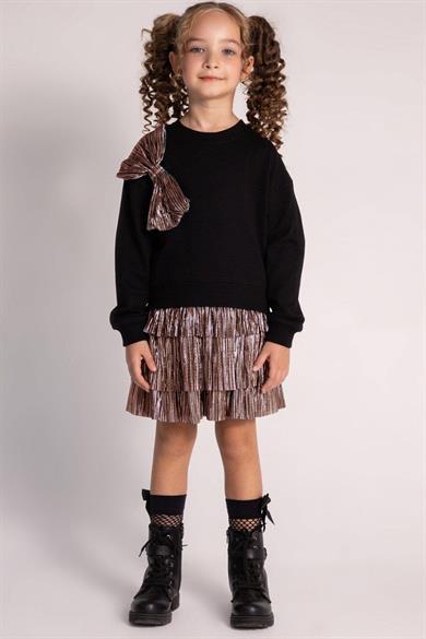 Mojo Kız Çocuk 4-9 Yaş Işıltılı Etekli Takım 0527 Bronz