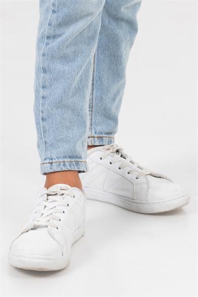 Mojo Kız Çocuk 4-9 Yaş Mom Fit Jean 0188 Kot Mavi