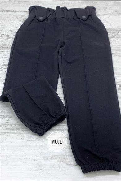 Mojo Kız Çocuk 8-12 Yaş Kemer Detaylı Eşofman Altı 724602 Siyah