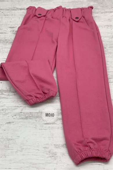 Mojo Kız Çocuk 8-12 Yaş Kemer Detaylı Eşofman Altı 724602 Pembe