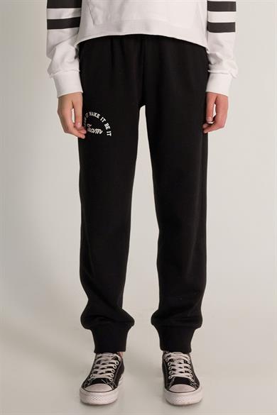 Mojo Kız Çocuk 9-14 Yaş %100 Pamuk Jogger Eşofman Altı 9778 Siyah