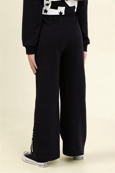 Mojo Kız Çocuk 9-14 Yaş Baskılı Palazzo Eşofman Altı Siyah