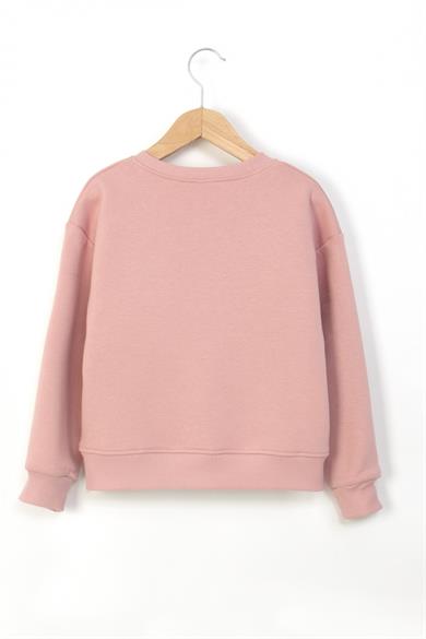 Mojo Kız Çocuk 9-14 Yaş Baskılı Sweatshirt Pembe