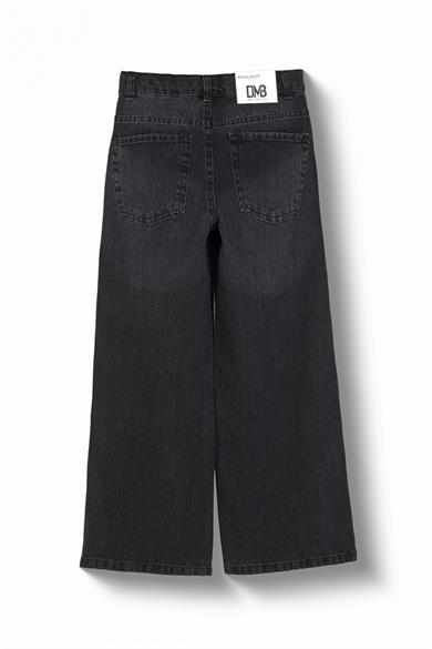 Mojo Kız Çocuk 9-14 Yaş Bol Paça Denim  Pantolon Füme