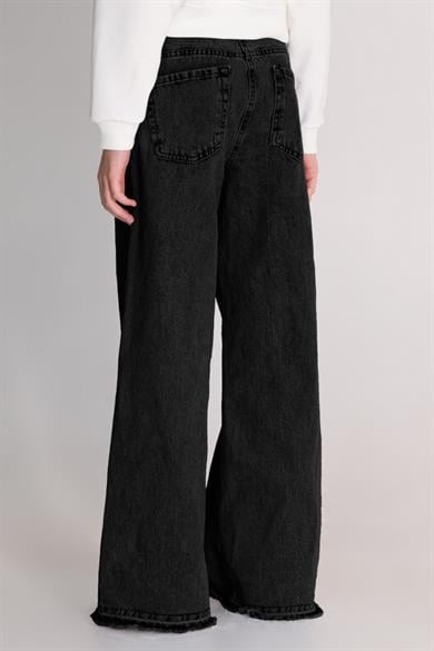 Mojo Kız Çocuk 9-14 Yaş Bol Paça Denim Pantolon 2985 Füme