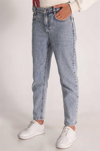 Mojo Kız Çocuk 9-14 Yaş Slim Fit Jean Pantolon 9586 Kot Mavi