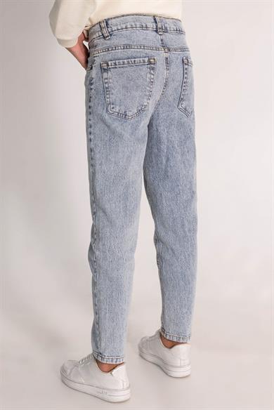 Mojo Kız Çocuk 9-14 Yaş Slim Fit Jean Pantolon 9586 Kot Mavi