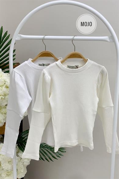 Mojo Kız Çocuk Basic Kaşkorse Body 3480 Beyaz