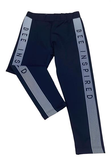 Mojo Kız Çocuk Dalgıç Kumaş Şeritli Tayt 35222 Siyah