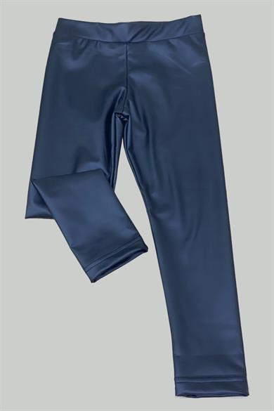 Mojo Kız Çocuk Deri Şardonlu Tayt 3602 Siyah