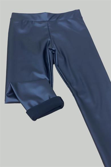 Mojo Kız Çocuk Deri Şardonlu Tayt 3602 Siyah