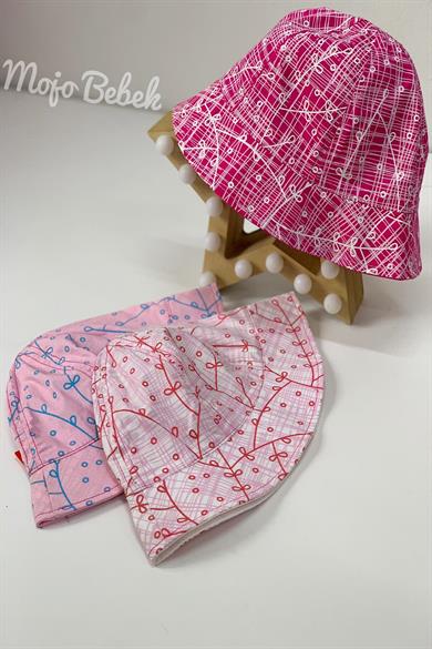 Mojo Kız Çocuk Desenli Fötr Şapka 92201 Pembe