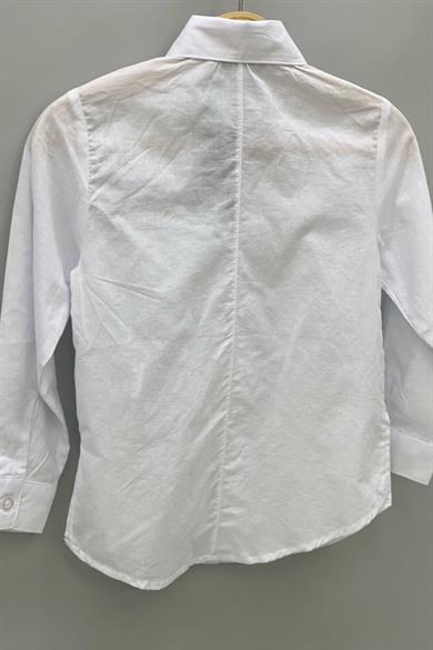 Mojo Kız Çocuk Dik Yaka Pamuklu Gömlek 3792 Beyaz