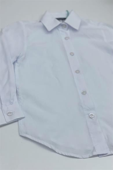 Mojo Kız Çocuk Dik Yaka Pamuklu Gömlek 3792 Beyaz