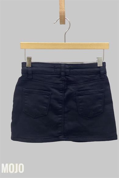 Mojo Kız Çocuk Full Likra Renkli Denim Etek 234647 Siyah