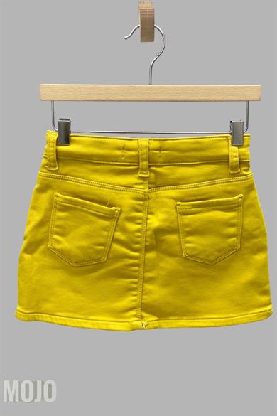 Mojo Kız Çocuk Full Likra Renkli Denim Etek 234647 Hardal