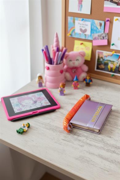 Mojo Kız Çocuk Hologramlı Çanta Desenli Notebook Lila