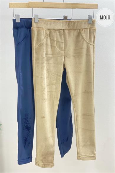 Mojo Kız Çocuk Kadife Tayt 3623 Camel