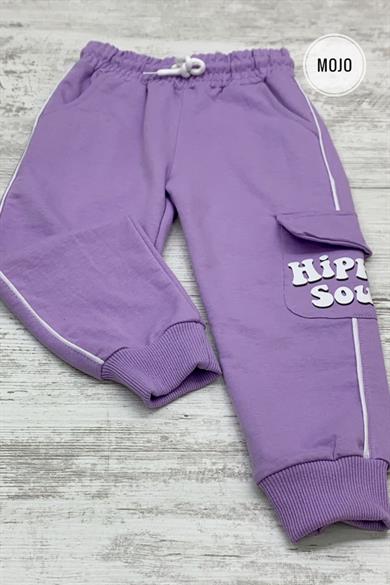 Mojo Kız Çocuk Kargo Cepli Eşofman Altı 623598 Lila