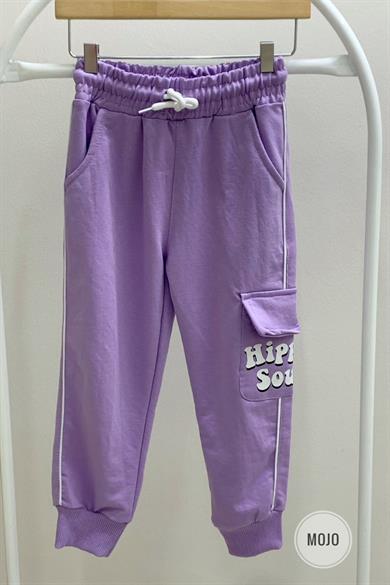 Mojo Kız Çocuk Kargo Cepli Eşofman Altı 623598 Lila