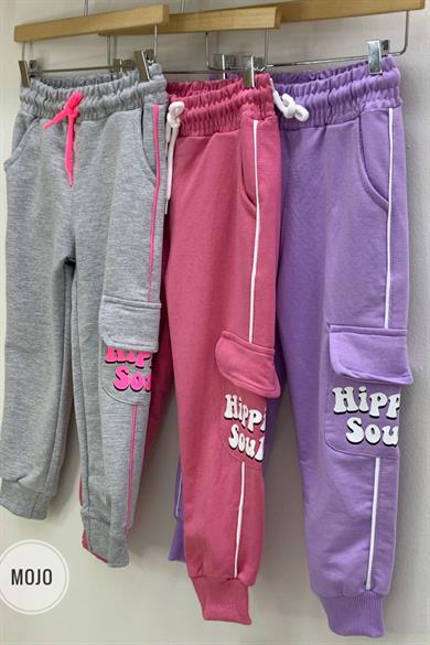 Mojo Kız Çocuk Kargo Cepli Eşofman Altı 623598 Lila