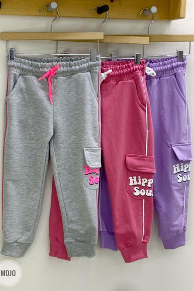 Mojo Kız Çocuk Kargo Cepli Eşofman Altı 623598 Pembe