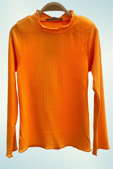 Mojo Kız Çocuk Kaşkorse Bisiklet Yaka Body 3429 Turuncu