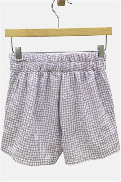 Mojo Kız Çocuk Kazayağı Keten Şort 3852 Mor