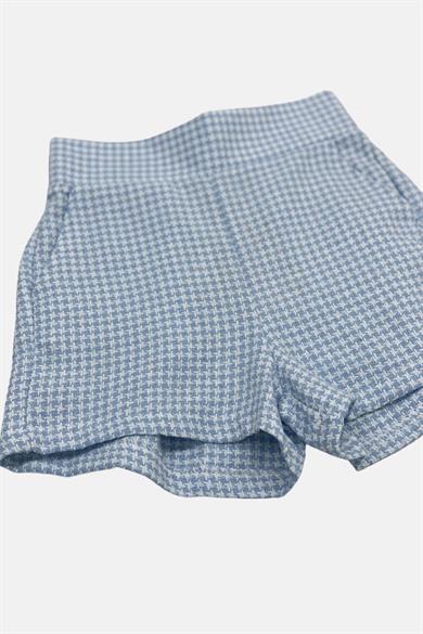 Mojo Kız Çocuk Kazayağı Keten Şort 3852 Mavi