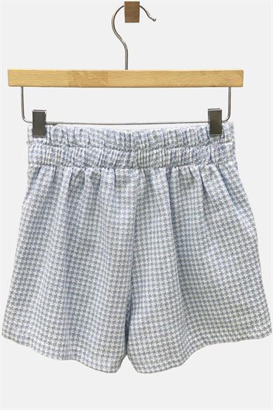 Mojo Kız Çocuk Kazayağı Keten Şort 3852 Mavi