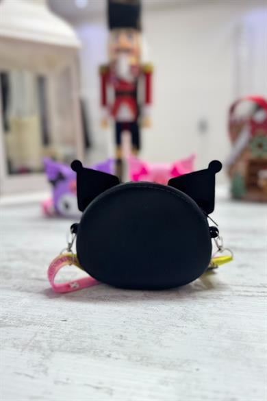 Mojo Kız Çocuk Kuromi Figürlü Silikon Çanta Siyah
