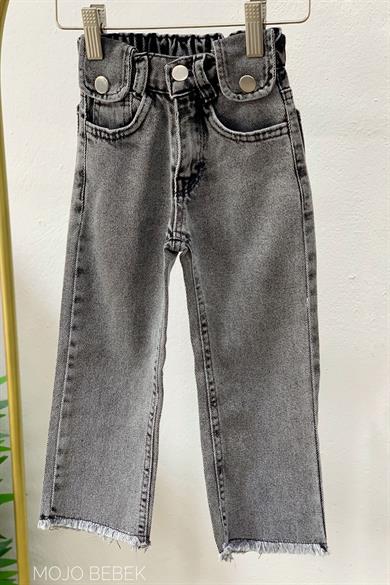 Mojo Kız Çocuk Lastikli Bel Paça Detaylı Pantolon 2531 Gri