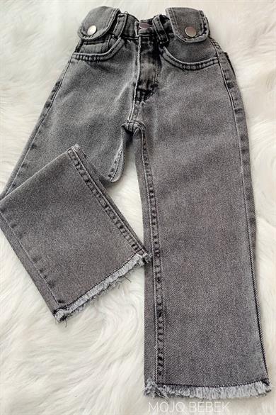 Mojo Kız Çocuk Lastikli Bel Paça Detaylı Pantolon 2531 Gri