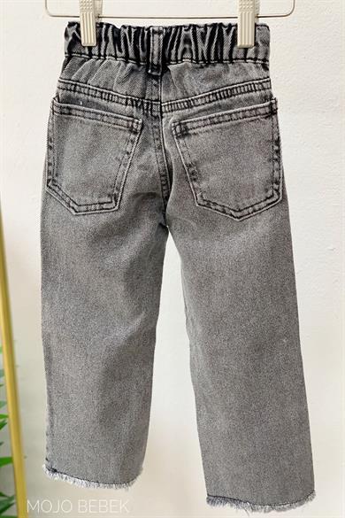 Mojo Kız Çocuk Lastikli Bel Paça Detaylı Pantolon 2531 Gri