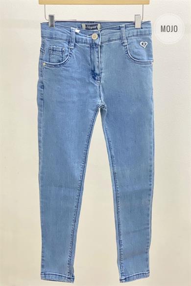 Mojo Kız Çocuk  Likralı Kot Pantolon 6206 Kot Mavi