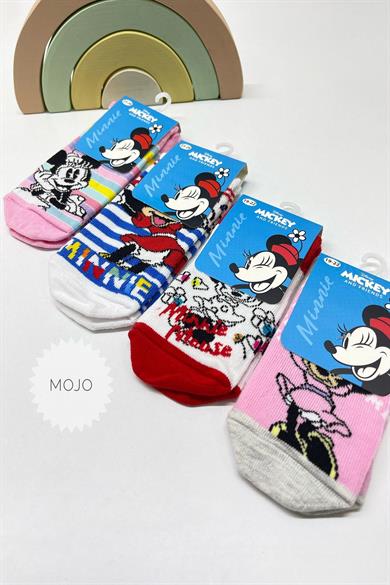 Mojo Kız Çocuk Lisanslı Disnep Soket Çorap 2207 Bordo