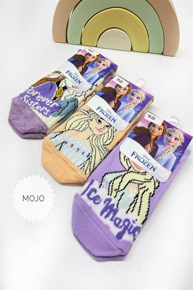 Mojo Kız Çocuk Lisanslı Disnep Soket Çorap 2207 Somon
