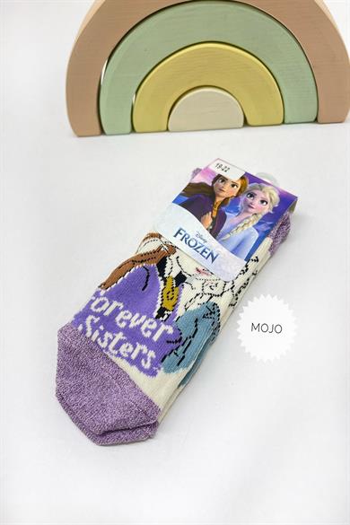 Mojo Kız Çocuk Lisanslı Disnep Soket Çorap 2207 Mor