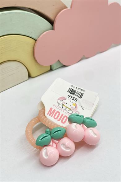 Mojo Kız Çocuk Meyve Figürlü Spiral Model İkili Toka 9158 Pembe
