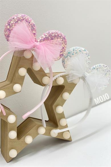 Mojo Kız Çocuk Mickey Model Pullu Tül Detaylı Taç 15036 Pembe