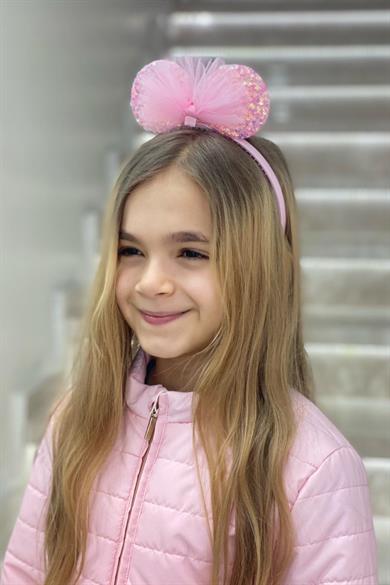 Mojo Kız Çocuk Mickey Model Pullu Tül Detaylı Taç 15036 Pembe