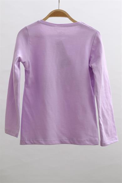 Mojo Kız Çocuk Nice Day Baskılı Uzun Kol T-shirt 623106 Lila