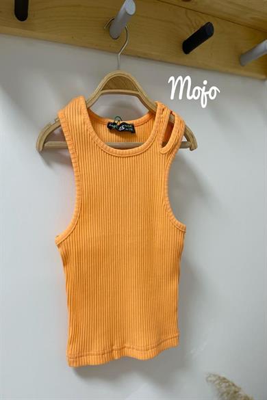 Mojo Kız Çocuk Omuz Detaylı Crop 3399 Turuncu